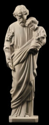 Święty Józef z dzieciątkiem Vertini 60 - raden - piaskowiec porowaty lub gładki